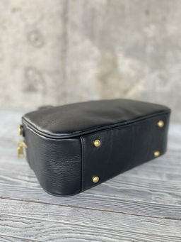 Женская кожаная сумка бочонок 1003 Блек