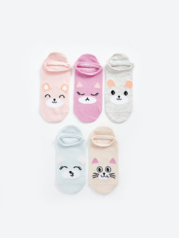 Desenli K?z ?ocuk Patik ?orap 5li