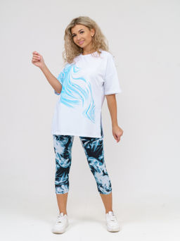 909 Костюм "белый/голубой"