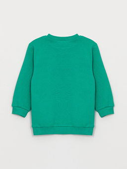 Bisiklet Yaka Uzun Kollu Bask?l? Erkek Bebek Sweatshirt - Waikiki фото 2