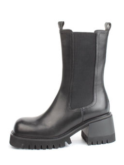 01-GZ6115-X81 BLACK Ботильоны демисезонные женские (натуральная кожа, байка) - Фабричный китай фото 4