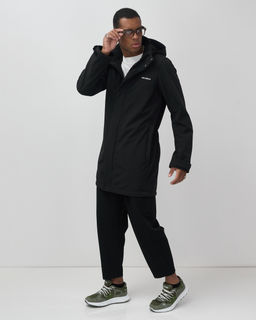Парка спортивная мужская с капюшоном softshell черного цвета 9565Ch - Mtforce фото 12