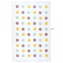 Полотенце кухонное махровое "Чаепитие" 40х60см, хлопок 100%, с петелькой, набор 2шт, цвета микс, на хангере (Китай)