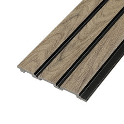 Панели стеновые 3D RAIL, вспененный полистирол, 2700×120×10 мм, цвет дуб антик