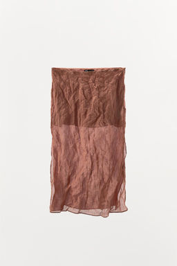 METALLIC THREAD TEXTURE SKIRT WITH SLITS - Zara фото 3