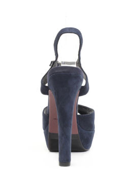 06-87U BLUE Туфли женские (натуральная замша)