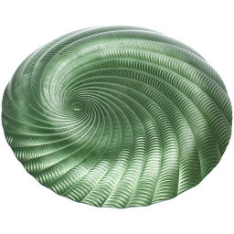 Тарелка стеклянная "Фьюжн" 32см изумрудный перламутр