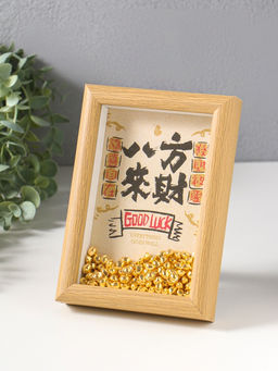 Сувенир панно в раме "Золотые слитки - Пожелание удачи" 3х12,3х17,2 см