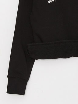 Rahat Kal?p Bisiklet Yaka Bask?l? Erkek ?ocuk Sweatshirt - Waikiki фото 2