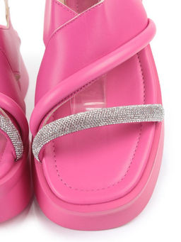 08-PEQ210-3 PINK Босоножки женские (натуральная кожа)