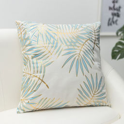 Наволочка декоративная Этель Листва 42 х 42 см, велюр  фото 4