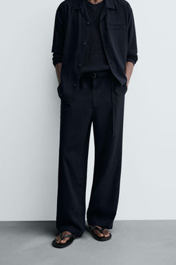 RELAXED FIT TROUSERS WITH BELT - Zara фото 2