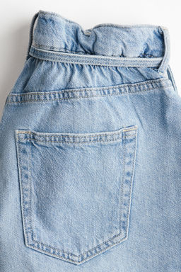 Pantal?n corto paper bag en denim High Rise - H&m фото 4
