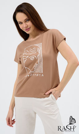 Футболка "Амфитрита" бежевая Цвет:как на фото