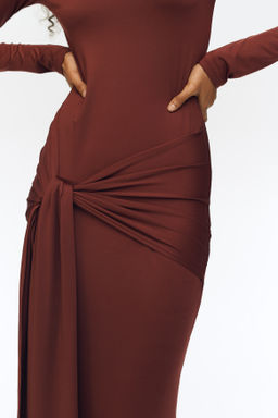 Tie-detail jersey dress - H&m фото 6