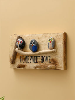 Вешалка HOME SWEET HOME, 30×6×15 см, дерево албезия