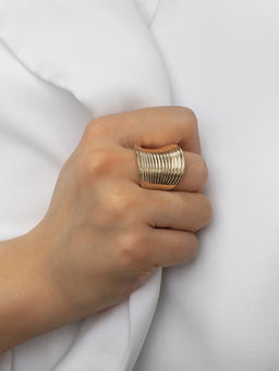 Кольцо металл Тренд пружинка, цвет золото, размер 16 - Qf фото 6