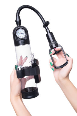 Механическая помпа Sexus Men Training Aksel, ABS-пластик, черная, 70 см  фото 5