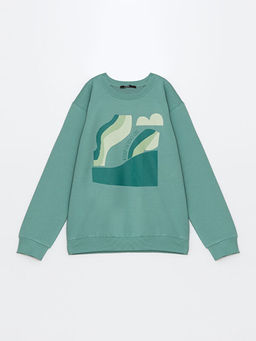 Bisiklet Yaka K?z ?ocuk Sweatshirt