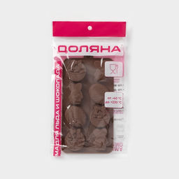 Цена за 2 шт. Форма для шоколада Доляна Зайчата, силикон, 18.8?10?1.5 см, 8 ячеек, коричневая  фото 7
