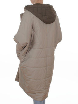 8030 DK. BEIGE Куртка демисезонная женская (100 гр. холлофайбер)