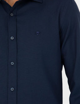 Lacivert Slim Fit Uzun Kollu G_mlek