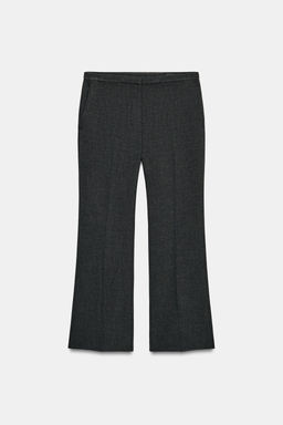 PANTAL?N CROPPED FLARE ZW COLLECTION / Gris oscuro - Zara фото 6