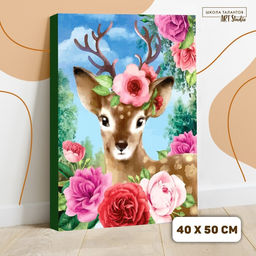 Картина по номерам на холсте с подрамником Олень 40 50 см - Школа талантов фото 2