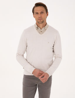 Ta_ Slim Fit V Yaka Basic Triko Kazak - Pierre cardin фото 3