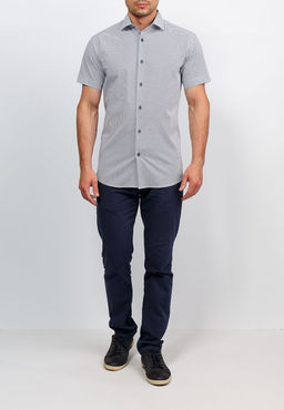 Сорочка мужская короткий рукав GREG 113/107/06/ZV/1 STRETCH  фото 8