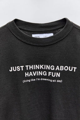 T-SHIRT WITH SLOGAN - Zara фото 9