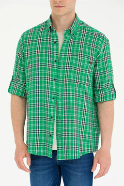 U. S. Polo Assn Мужская зеленая рубашка Lumberjack - U.s. polo assn фото 13