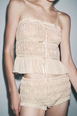 CONTRAST TEXTURED TOP - Zara фото 2