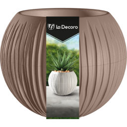 Цена за 2 шт. Кашпо для цветов пластиковое 0,3л d-13,3см "Сфера Мини" Мокачино