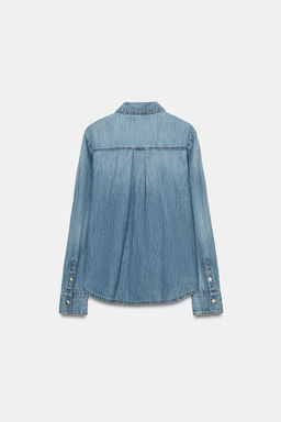 TRF DENIM SHIRT - Zara фото 9