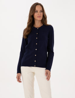 Lacivert Slim Fit Triko H_rka