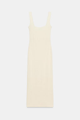 VESTIDO MIDI TEXTURA / Crudo - Zara фото 4