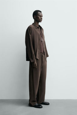 RELAXED FIT FLOWING TROUSERS - Zara фото 14