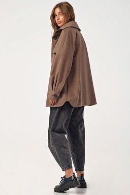 Пальто-рубашка укороченное - Fly фото 6