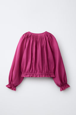 BLUSA JARETAS CON RAMIO / Frambuesa - Zara фото 3