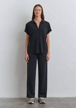 Lux Touch TENCEL TM Siyah Modal Gomlek - Mavi фото 3