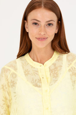 U. S. Polo Assn Женская светло-желтая рубашка с длинным рукавом - U.s. polo assn фото 17
