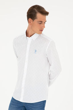 U. S. Polo Assn / Мужская голубая рубашка с длинным рукавом - U.s. polo assn фото 8