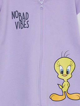 Kap??onlu Tweety Bask?l? Uzun Kollu K?z ?ocuk Fermuarl? Sweatshirt - Waikiki фото 2