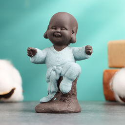 Фигурка керамика TAKE IT EASY «Будда каратист», 7×9 см, голубая