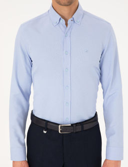 A__k Mavi Slim Fit Uzun Kollu G_mlek - Pierre cardin фото 6