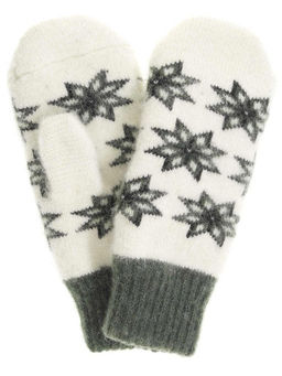 Варежки женские "Звёздочки" КРУГ 3457-1