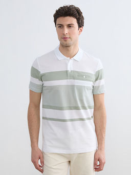 Polo Yaka ?izgili Merserize G?r?n?ml? Erkek Ti??rt