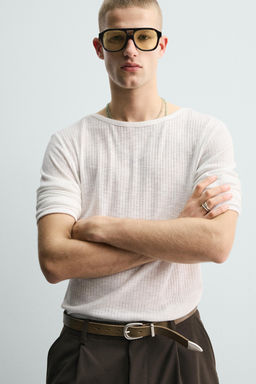 CAMISETA RELAXED FIT ESTRUCTURA CANAL? / Blanco