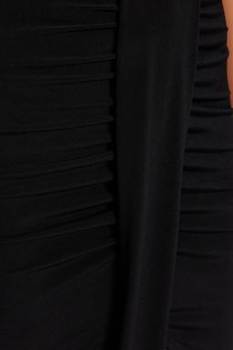 Plaj Giyim Siyah Dokuma Maxi Etek TBESS23ET00021